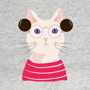 Glasses cat T-Shirt